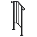 [Same Code 21862947 70638141]Artisasset Matte Black Outdoor 1st Tier Iron Handrail - Image 3