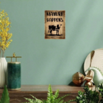 CIFbuy Funny Manure Happens Cow Metal Sign, Tin Wall Art, Plaque Decor For Home Bar 8x12in MetikTok, MetikTok, Self-ouckup Logiopin - Image 5