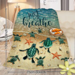 Tropical Baby Sea Turtle Flannel Fleece Blanket 3D Ocean Waves Flannel Soft Plush Throw Blanket Cozy Blankets for Bed Chair Car Sofa Couch Bedroom 75*100cm temu can only be self-picked up - Image 7