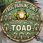 CIFbuy pc Funny Frog Parking Sign, "Frog Parking Only" & " "Frog, Only" & "Frog Turns to Toad When Parking TikTok, Temu Self-pickup Logikiics