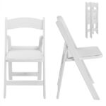 Replacement 15868578 4 Pack Folding Chairs, Resin Chairs with Padded Seat, Comfortable Event Chairs Indoor Outdoor for Home Event Party Picnic School Wedding, White - Image 30