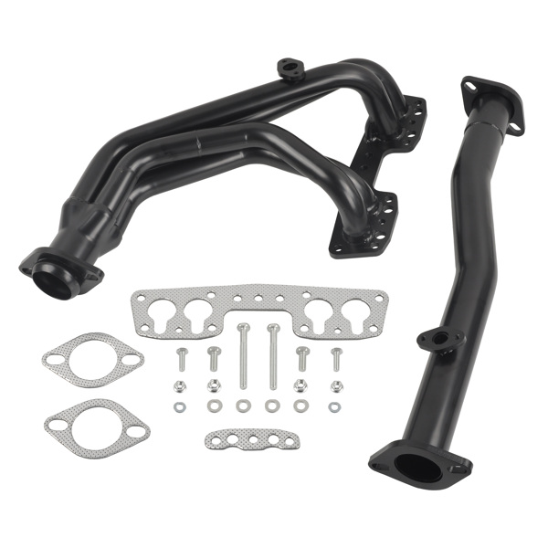 Black Performance Exhaust Header System Fit For 90-95 Toyota Pickup/4-Runner 2.4L 22RE 4WD MT001093(Ban the sale oF Amazon & Temu)(No support for returns without reason)