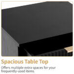 Black P2 Density Board Wavy Pattern Drawer Front 454070cm Two-Drawer Bedside Cabinet - Image 9