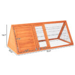 50" Wooden Rabbit Guinea Pig Hutch Wooden Rabbit Guinea Pig House - Image 3