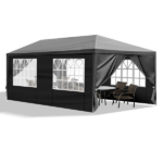 Same Code 74593042 Same Code 39118565 10'x20' Outdoor Party Tent with 6 Removable Sidewalls, Waterproof Canopy Patio Wedding Gazebo, Black - Image 2