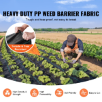 4 x 300 ft Weed Barrier Landscape Material, 3.2 oz Woven Geotextile Fabric Beneath Gravel, Garden Weed Restriction Mat, Driveway Material (Shipment from Walmart) - Image 4