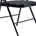 Same Code 33457557 4pcs Elegant Foldable Iron & PVC Chairs for Convention & Exhibition Black - Image 44