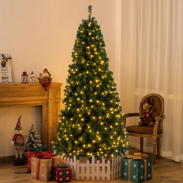 Replace 49344027 FCH 6ft PVC Material DIY 150 Lights Warm Color 8 Modes 1050 Branches Christmas Tree Green