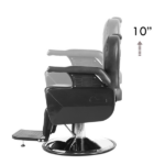 Black Barber Chair Heavy Duty Reclining Hydraulic Professional for Salon/Barbershop/Hair Stylist - Image 2