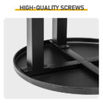 Outdoor Metal Round Table, Weather Resistant Patio End Table Side Table Coffee Bistro Table for Indoor Outdoor, Black - Image 4