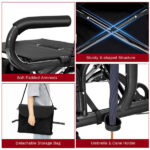 Practical Folding Rolling Walker Transport Wheelchair - Image 7