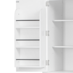 K&K 71" Tall Kitchen Pantry Cabinet with 3 Pull Out Cabinet Organizers, Farmhouse Embossed Texture Storage Cabinet with 6 Door Shelves, 2 Drawers, Freestanding Cupboard for Kitchen, Dining Room White - Image 8