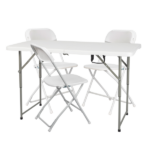 Replace 87607347 4ft Foldable Lift Patio Plastic Table White - Image 36