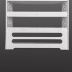 Wood-plastic Board Six Tiers Carved Shoe Rack White B - Image 18