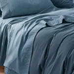 Luxury Sheet Sets Super Soft Easy Care Microfiber 3/4-Pieces Bed Sheet Set With 16-Inch Deep Pockets, Blue - Image 4
