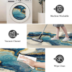 Three-piece kitchen rug set, non-slip and washable, abstract pattern kitchen hallway rug, soft and comfortable, suitable for sinks, floors, entrances, hallways and bathrooms. - Image 5