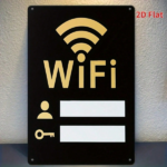 CIFbuy Retro WiFi 2D Flat Metal Sign 8x12 Inch" Vintage Iron Wall Plaque With User & Key Icons, User & Key Icons, Aesthetic Home Decor 8x12 Inch VintaikTok, 8x12 Inch VintaikTok, t Self-pickup Logiopics - Image 6