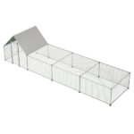 26'Lx6.7'Wx6.6' ft Large Metal Chicken Coop, Walk-in Chicken Run, Galvanized Wire Poultry Chicken Hen Pen Cage, Rabbits Duck Cages with Waterproof and Anti-Ultraviolet Cover for Outside - Image 6