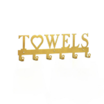 CIFbuy 1pc Premium Metal Wall-Mounted Towel Hook: 6-Hook Space-Saving Storage with Sturdy Row Design, Simple Punch-Free Installation, Ideal for Bathro(TikTok/temu self-pickup orders) - Image 2