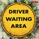 CIFbuy 1pc Vintage Driver Waiting Area Sign 8x8in, "" Driver Waiting Area, Area Sign 8x8in 2D Flat Round Decorative Plaque TikTok, Temu Self-pickup Logiaqics - Image 5