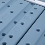 Medical Bathroom Safety Shower Tub Aluminium Alloy Bath Chair Transfer Bench with Back & Handle Blue - Image 10
