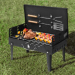 44*27*7cm Portable Square Charcoal Grill Black - Image 14