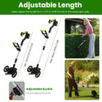 21V Electric Weed Edger Cordless String Trimmer Grass Mower Eater Bush Cutter with 16800RPM 2x 3000mAh Batteries 3.6-4.6FT Length 90° Rotatable Angle Saw Blade Steel Blade String Blade - Image 15