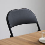 Same Code 33457557 4pcs Elegant Foldable Iron & PVC Chairs for Convention & Exhibition Black - Image 9