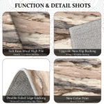 Three-piece kitchen rug set, non-slip and washable, abstract pattern kitchen hallway rug, soft and comfortable, suitable for sinks, floors, entrances, hallways and bathrooms. - Image 5