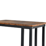 C-Shaped End Table with Wheels for Sofa Side, Bedside & Reading Corner Use, Brown - Image 5