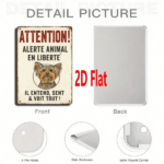 CIFbuy 1pc Yorkshire Terrier Dog Warning Metal Plaque Sign" 2D Flat Unframed Animal Alert Lettering Decor, Lettering Decor, Outdoor Yard Garden Wall Art PlaquikTok, PlaquikTok, t Self-pickup Logiopics - Image 5