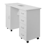 Same code 64112382 MDF Single Door 4 Drawers With Fan White Nail Table - Image 4