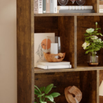 Wooden Cube Bookshelf, Open 3-Tier Bookcase with Legs, Freestanding Bookshelves Storage Organizer Shelf, for Bedroom, Living Room, Office, Rustic Brown - Image 6