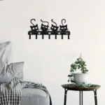 CIFbuy Creepy Black Cats Wall - Mounted Key Holder with 7 Hooks and Adorable Halloween Cat Designs - Ideal Spooky Home Decor.Utility Hooks-CIF BUY(TikTok/temu self-pickup orders) - Image 9