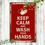 CIFbuy Retro Keep Calm Faucet Metal Sign, Vintage Red Background White Letter Wall Art, 2D Flat Decor For Bathroom Kitchen Home TikTok, TikTok, e Self-pickup Logiopics - Image 7