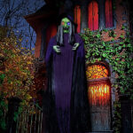 11.8ft Life Size Hanging Witch Talking Halloween Hanging Decoration - Image 6