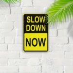 CIFbuy 1pc Slow Down Now Tin Sign 8x12 Inch Vintage Metal Wall Art, Vintage Metal Wall Art, Waterproof Weatherproof Security Warning Sign, Security Warning Sign, Unframed Outdoor Dec Tin Sign 8ikTok, Tin Sign 8ikTok, Security Warning Sign Self- Wckup LogiopDec - Image 4