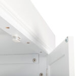 Single Drawer Double Door Storage Cabinet White - Image 8