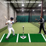 10ft x 3ft Softball Pitching Mat with Artificial Turf, Indoor & Outdoor Training Aid for Pitching Practice -Green - Image 2