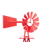 8FT Weather Resistant Yard Garden Windmill Red - Image 18