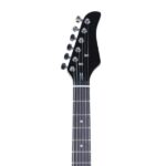 Lightning Style Electric Guitar with Power Cord/Strap/Bag/Plectrums Black & White - Image 12