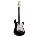 Rosewood Fingerboard Electric Guitar Black w/ White