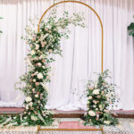 100*200cm For Wedding, Iron, Arc Roof, Door Frame Shape, Water Bag With Floor Nails, Iron Arch, Golden Yellow - Image 13