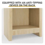 8-Tier Arched Dome Display Rack Particleboard Melamine-Faced Bookshelf 15.75*11.81*70in Oak - Image 8