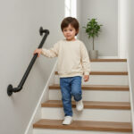 3FT iron courtyard stair handrail black - Image 6