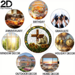 CIFbuy 8x8 Inch Acrylic Suncatcher Cross Garden Window Hanging Ornament for Home Decor Gift(TikTok, temu pick-up service) - Image 6