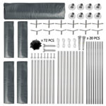 12x20 ft Carport Car Port Canopy Grey - Image 9