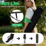 Outdoor Reclining Camping Lounge Chair 95°-160° Adjustable Angle Carbon Steel Frame Heavy Duty Foldable Chair with Storage Bag for Patio Backyard Travel - Image 9