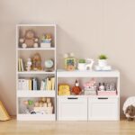 Book Organizer, toy Storage Cabinet Organizer, White - Image 21