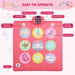 Pink Kids Dance Mat (3+ Ages), 5 Difficulty Levels & 9 Demo Songs, Non-Slip Safe Design - Image 9